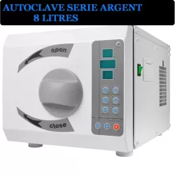 AUTOCLAVE CLASSE B SERIE ARGENT   8L AVEC IMPRIMANTE - LIVRAISON GRATUITE - PAS DE TVA