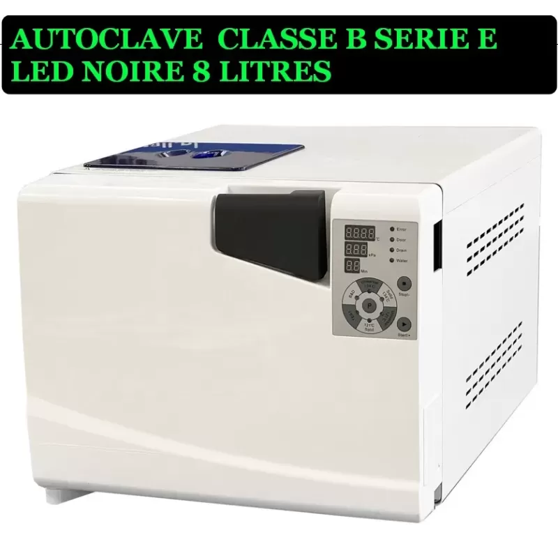 AUTOCLAVE CLASSE B  SERIE E  LED NOIRE 8 LITRES 1505,36€  LIVRAISON  COMPRISE