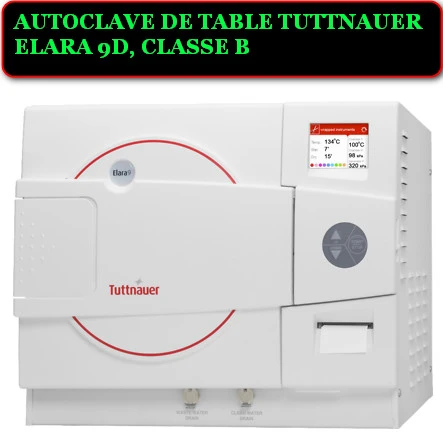 AUTOCLAVE DE TABLE TUTTNAUER ELARA 9D, CLASSE B